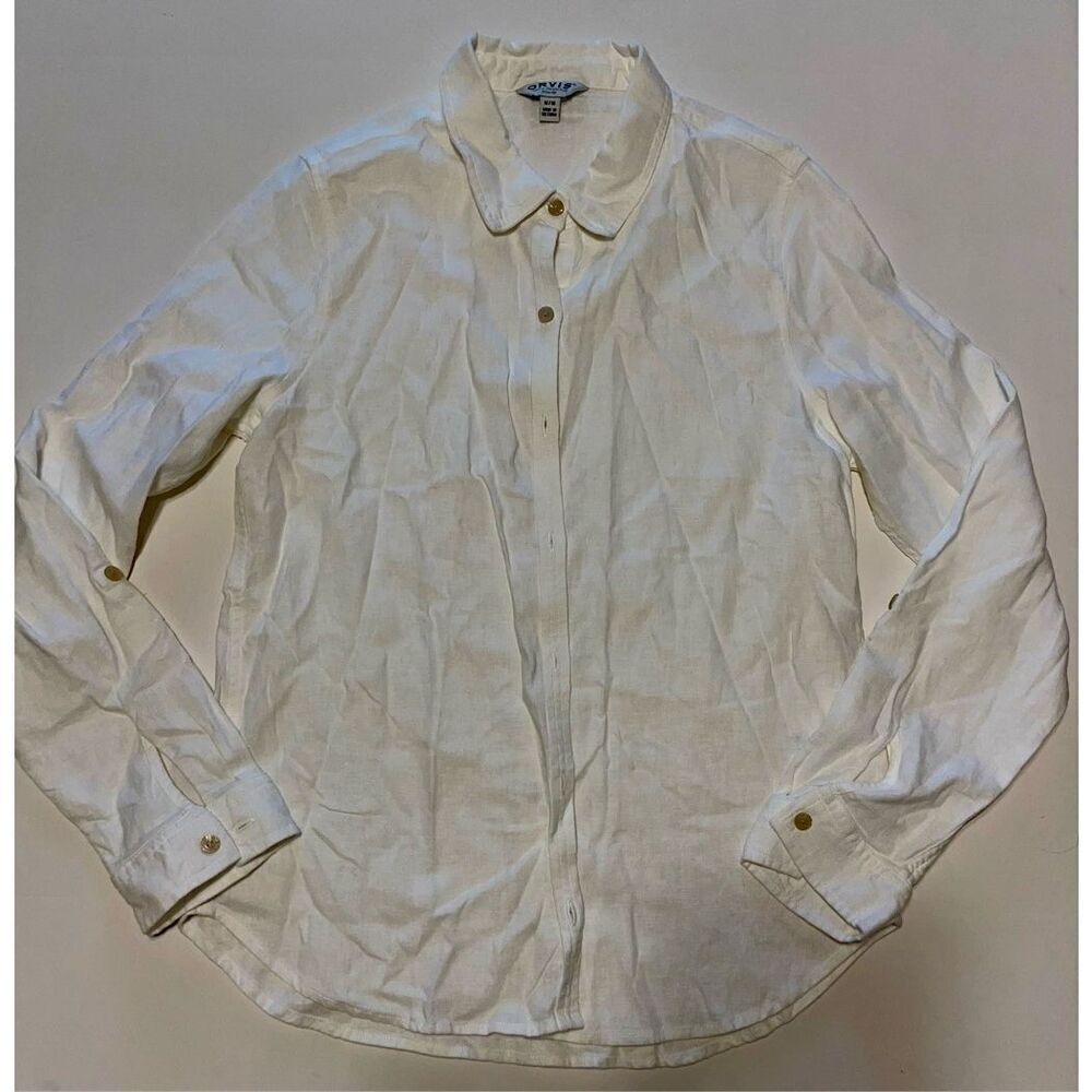 Orvis Cream Casual Button Down Shirt